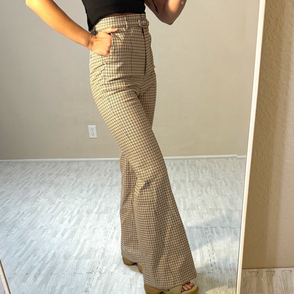 NWOT MaxMara Sportmax Herringbone Flared Pants - Picture 3 of 13